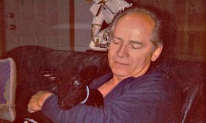 don't cross this guy. Also- is that a goat or a dog?