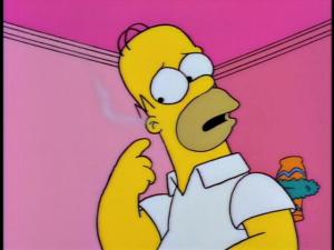 Homer: Marge, my ears are burning! Marge: Homer, we weren't talking about you. Homer: No, my ears are really burning. I wanted to see what was inside so I lit a Q-Tip