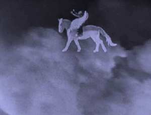 I suspect this was also done with special effects. Can't be sure, though. 