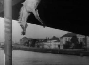 also, this dead horse hanging from a bridge was symbolic of something